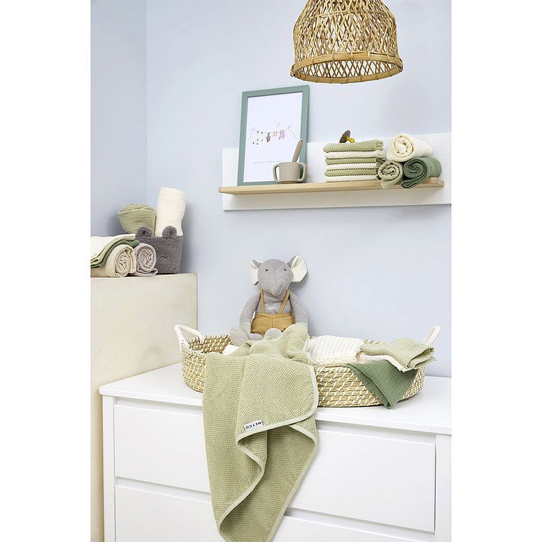 Meyco 2-pack swaddles natural/olive