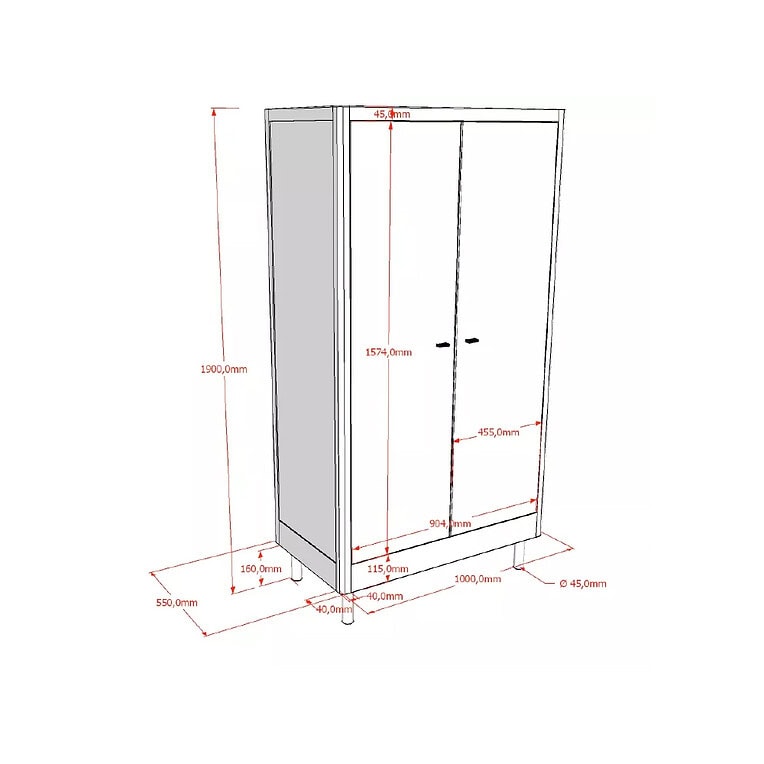 Vipack forrest kast 2 deurs