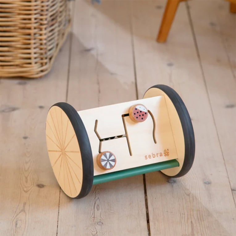 Sebra Houten activity roller spiegel