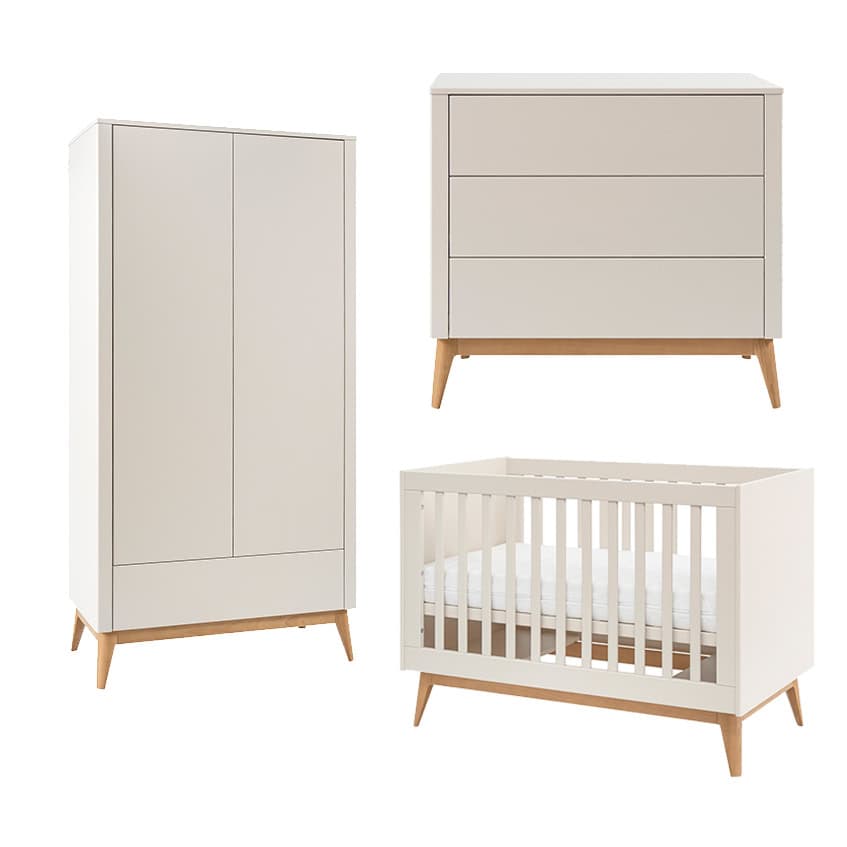 Pinio Seth babykamer 2-deurs – commode 3 laden