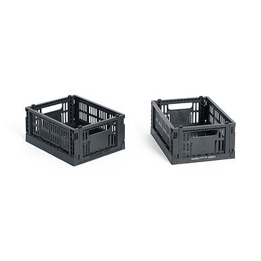 HAY opbergkrat set of 2 Charcoal