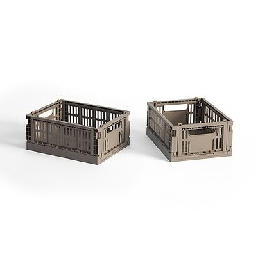 HAY colour crate mini set of 2 warmgrey