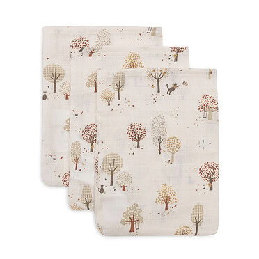 Jollein 3-pack hydrofiele washandjes -Tiny Park
