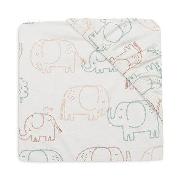 Jollein hoeslaken jersey 60x120 cm - Elephant tales