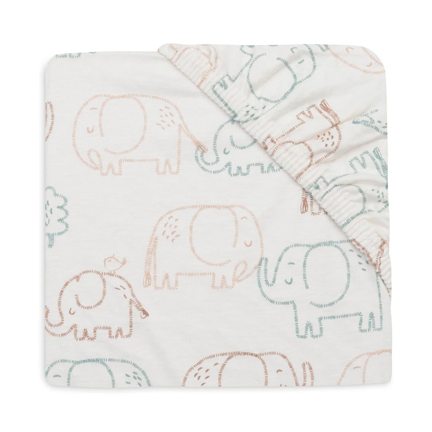 Jollein hoeslaken jersey 60x120 cm - Elephant tales