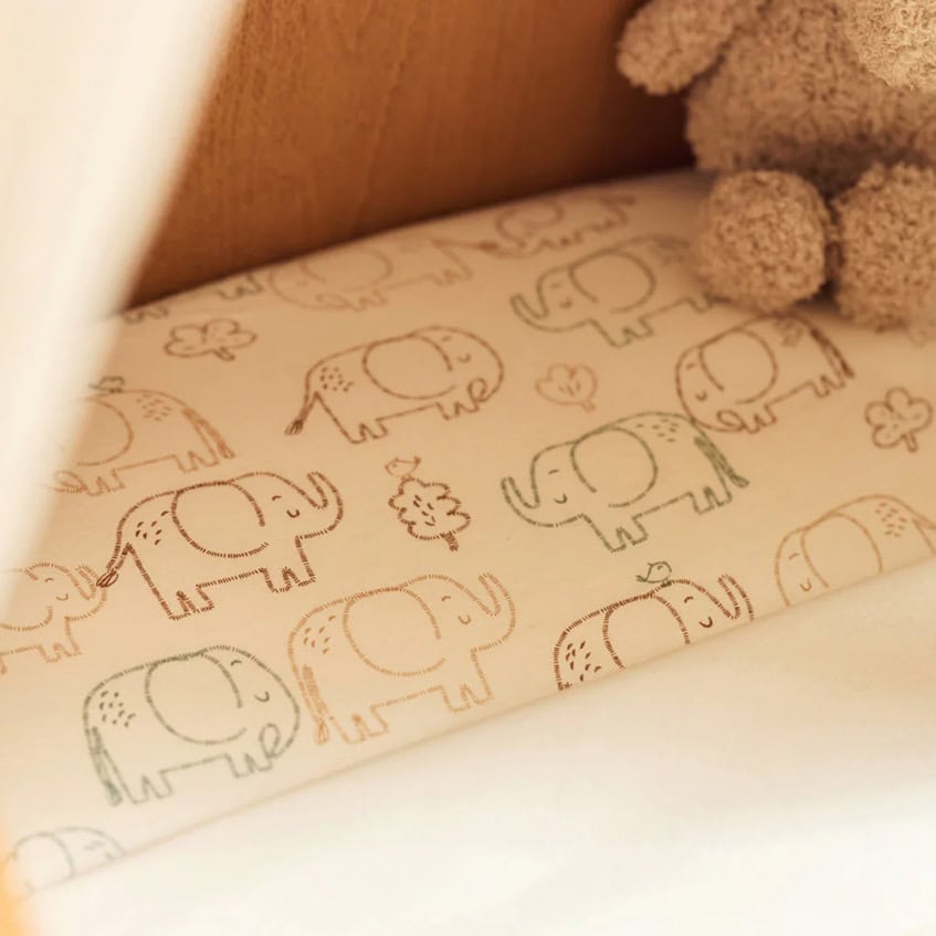Jollein hoeslaken jersey 60x120 cm - Elephant tales
