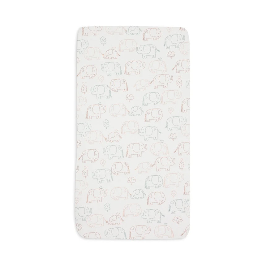 Jollein hoeslaken jersey 60x120 cm - Elephant tales