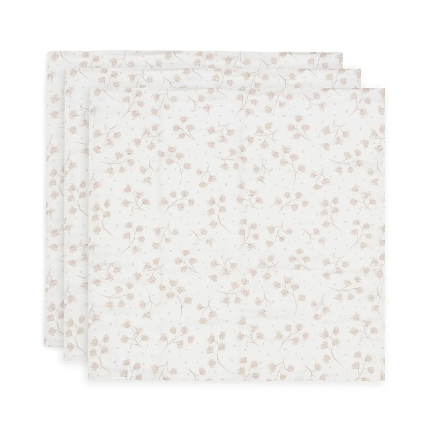 Jollein - 3pack hydrofiele doek 70x70cm - Leafy dreams