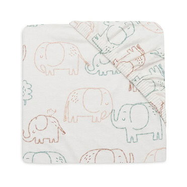 Jollein junior hoeslaken jersey - Elephant tales