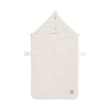 Jollein - Voetenzak autostoel cloudy rib - Oatmeal