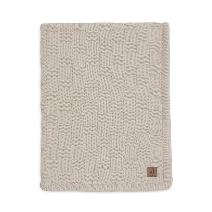 Jollein wiegdeken - box knit velvet - Warm sand