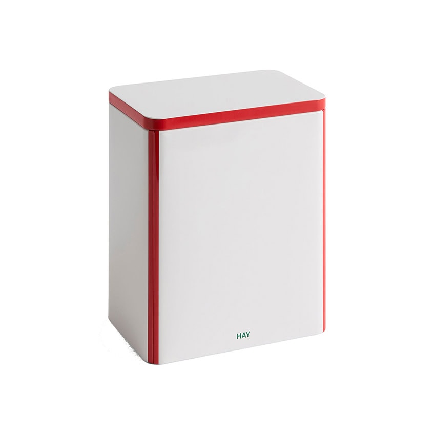 HAY Tin container Large Offwhite Red