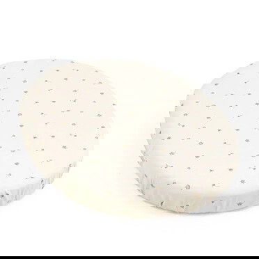 Stokke hoeslaken Wieg Flower Ecru