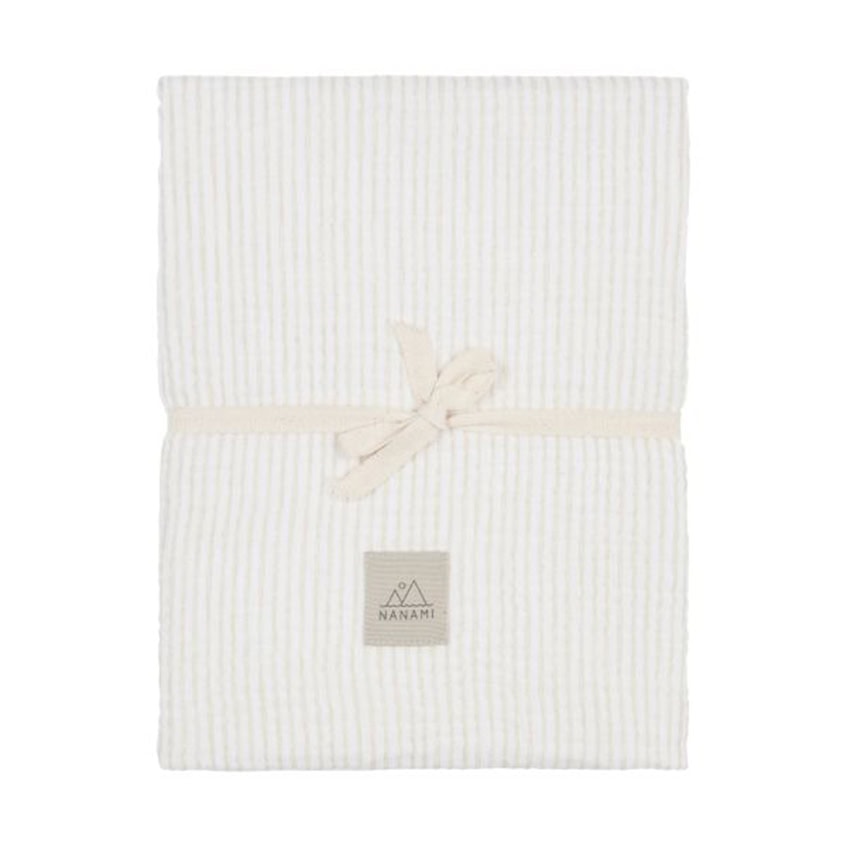 Nanami hoeslaken wieg/ledikant Stripe - Off White Beige