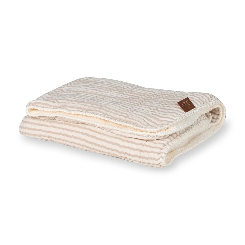 Quax wiegdeken stripes teddy