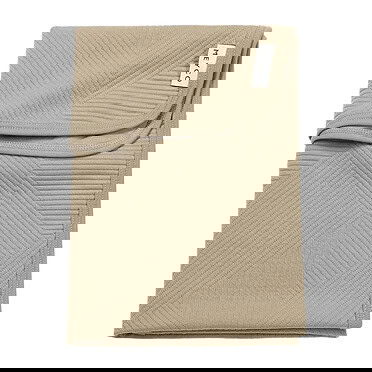 Meyco wiegdeken pure gebreid jacquard - Taupe