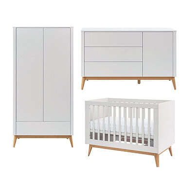 Pinio Seth babykamer 2-deurs – commode XL White