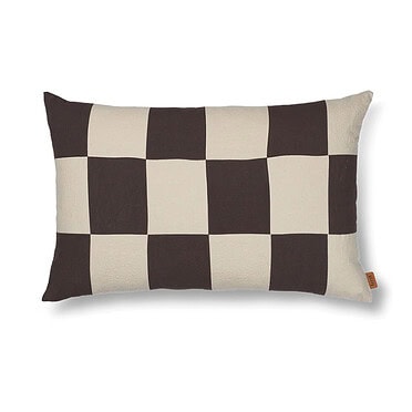 Ferm Living Fold patchwork kussen - Coffee