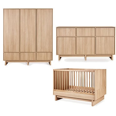 Quax babykamer Kyo – Honey Ash 3-deurs en XL-commode