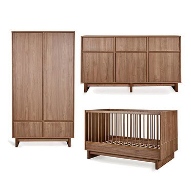 Quax babykamer Kyo – Walnut 2-deurs en XL-commode