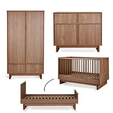 Quax doorgroei babykamer Kyo – Walnut 2-deurs