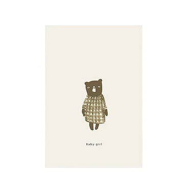 Ted and tone poster ansichtkaart baby girl