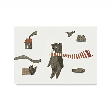Ted & Tone bear in forest poster