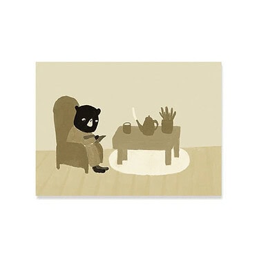 Ted & Tone book and tea poster ansichtkaart