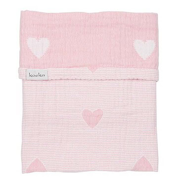 Koeka Ledikantdeken Altea Hearts - BlushPink