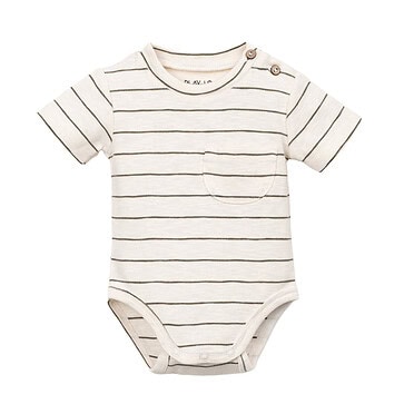 Play Up striped rib flame romper sew