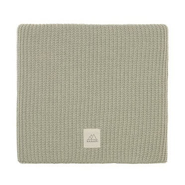 Nanami wiegdeken rib knit double - Eucalyptus