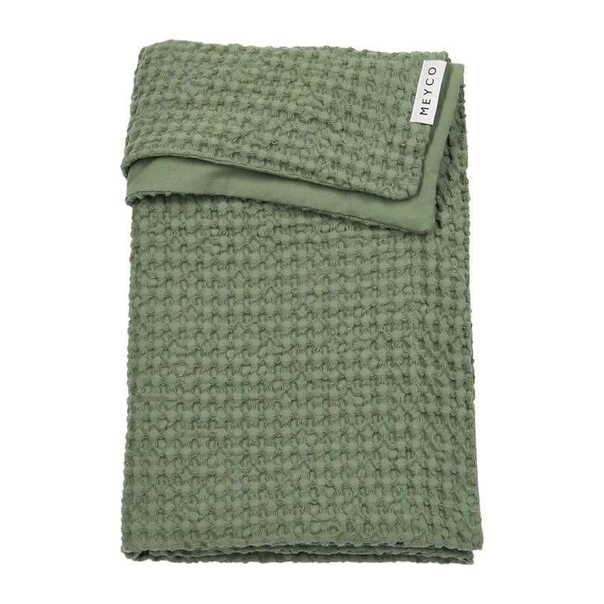 Meyco Ledikantdeken Waffle Cotton - Olive Green