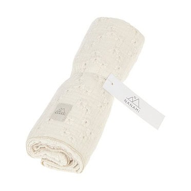 Nanami swaddle Embroidery - Naturel