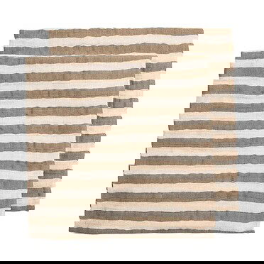 Meyco Hydrofiele doeken pre-washed - Fat Stripe Taupe