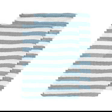 Meyco Washandjes hydrofiel 2pack - Fat Stripe Jeans Blue