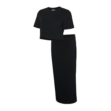 Mama licious top en rok set kerrie - Black