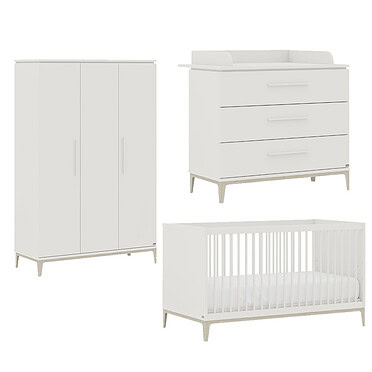 Paidi – Yuny Cutie Lea doorgroei babykamer 3-deurs – Off White