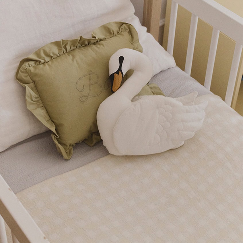 Lorena Canals - Knitted wiegdeken - Vichy ivory