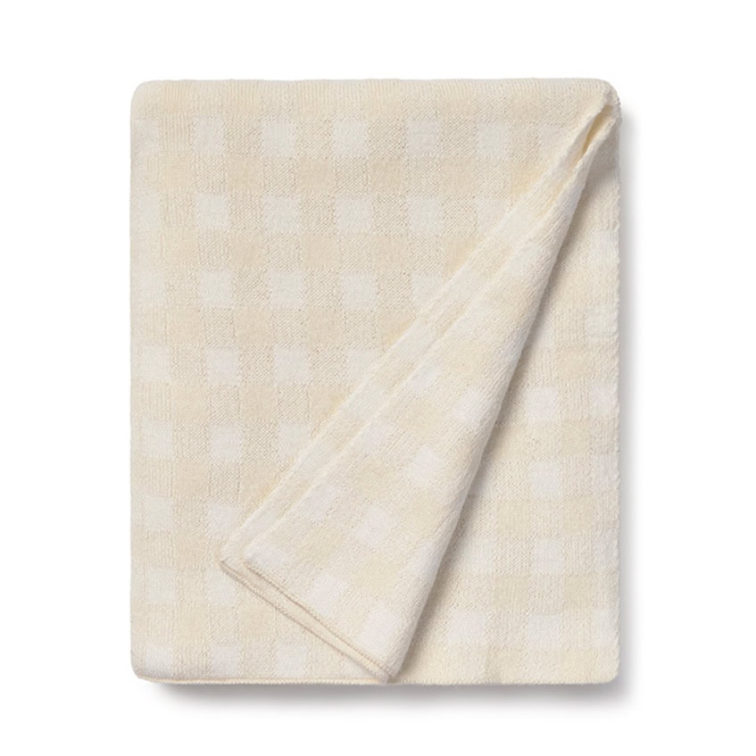 Lorena Canals - Knitted wiegdeken - Vichy ivory