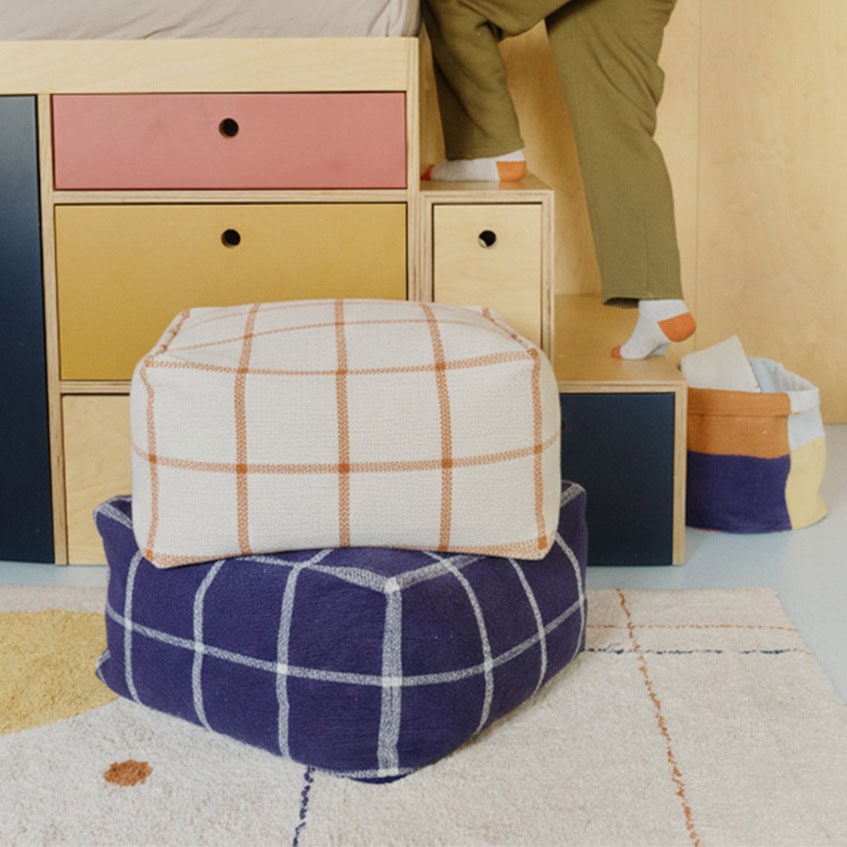 Lorena Canals poef geo block - Naturel