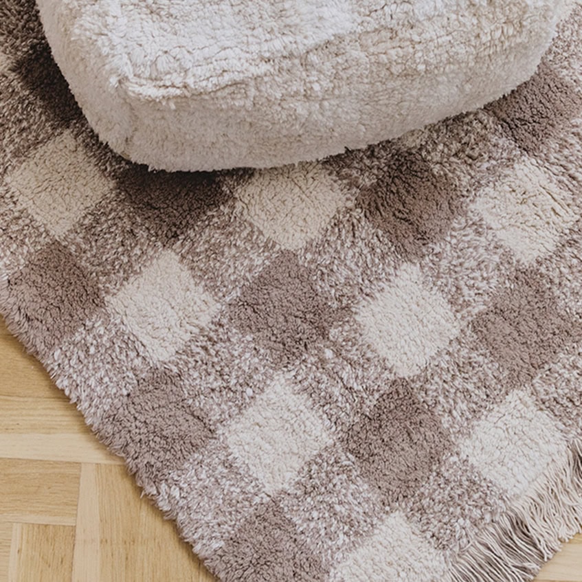 Lorena Canals wasbaar vloerkleed - Vichy Marron