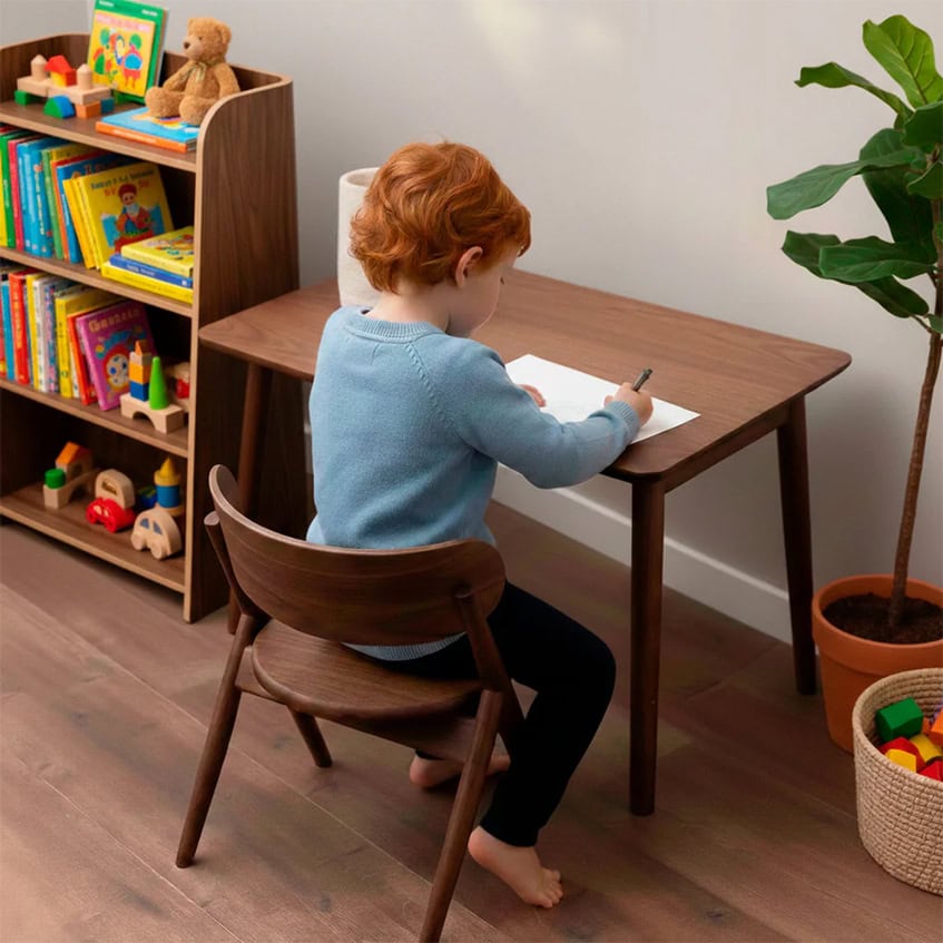 Curve Lab Small desk Rectangle - Walnut