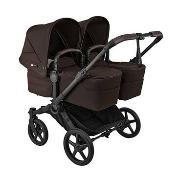 Bugaboo Donkey6 Twin Kinderwagen – Black/Cocoa Brown