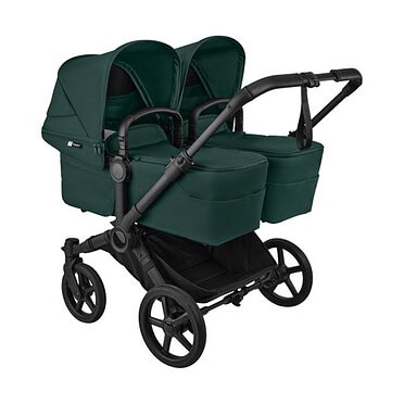 Bugaboo Donkey6 Twin Kinderwagen – Black/Fern Green