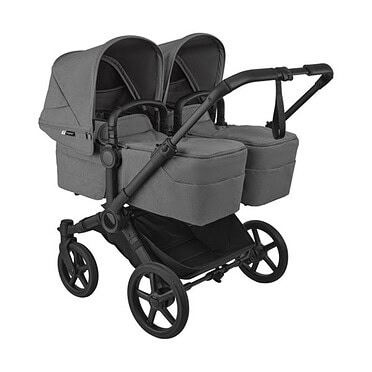 Bugaboo Donkey6 Twin Kinderwagen – Black/Moon Grey