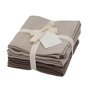 We Are Bitte hydrofiele doeken 4-pack - Clay/Earth