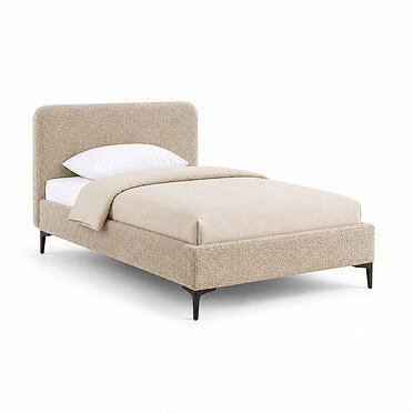 Kindercompagnie Gestoffeerd bed Juna 90x200 - Boucle Beige