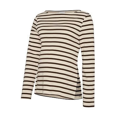 Mama Licious Mllane top gestreept - Birch stripes hot fudge