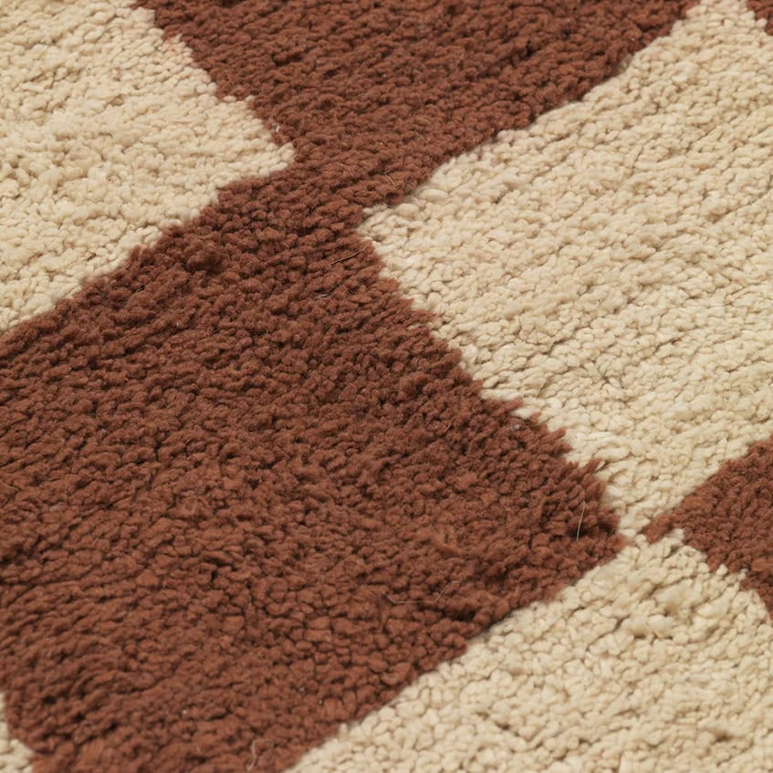 Ferm Living Mara wasbaar vloerkleed - Rust/Warm Sand