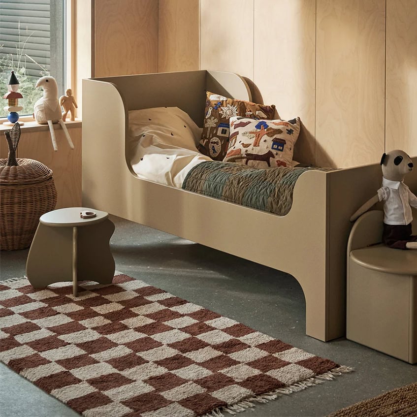 Ferm Living Mara wasbaar vloerkleed - Rust/Warm Sand